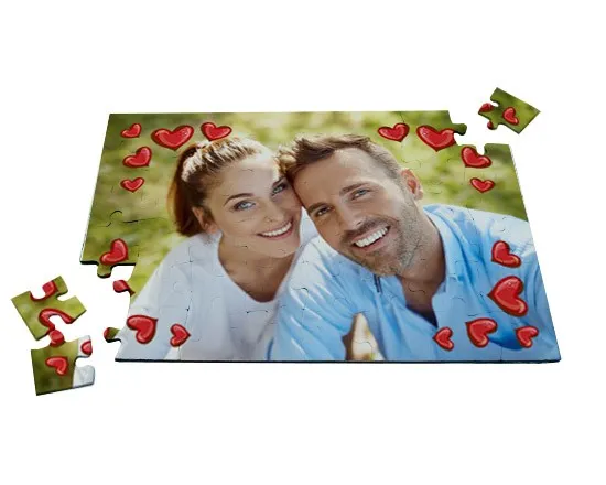 Idee regalo puzzle san valentinocon foto amaro con foto scritta nome frase per lui lei uomo donna coppia puzzle foto regali personalizzati