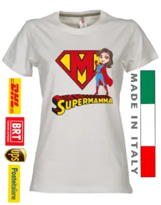 Maglietta Super Mamma Personalizzata