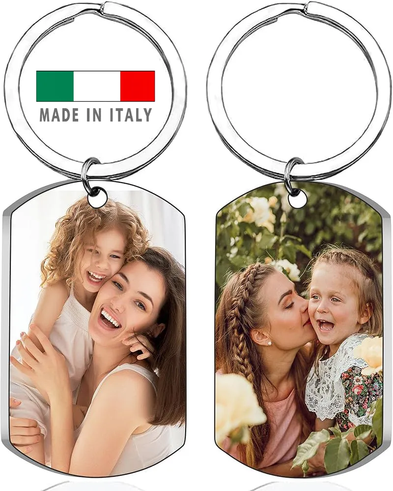 Portachiavi con foto mamma personalizzati con foto logo stampa scritta nome frase per mamma portachiavi amazon festa della mamma consegna veloce