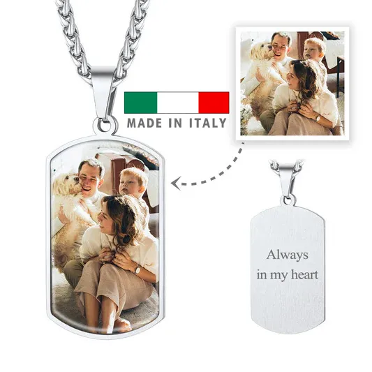 amazon Ciondolo con nomi figli Personalizzato con foto logo stampa scritta nome frase mamma ciondolo festa della mamma economiche consegna veloce