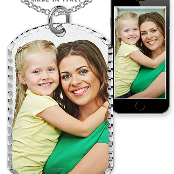 amazon Ciondolo mamma personalizzato con foto logo stampa scritta nome frase per mamma ciondolo festa della mamma consegna veloce