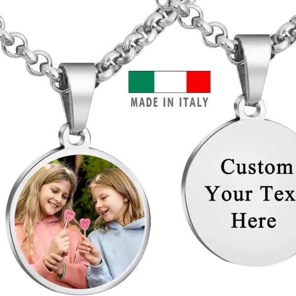 amazon Ciondolo mamma personalizzato con foto logo stampa scritta nome frase per mamma ciondolo festa della mamma originali consegna veloce