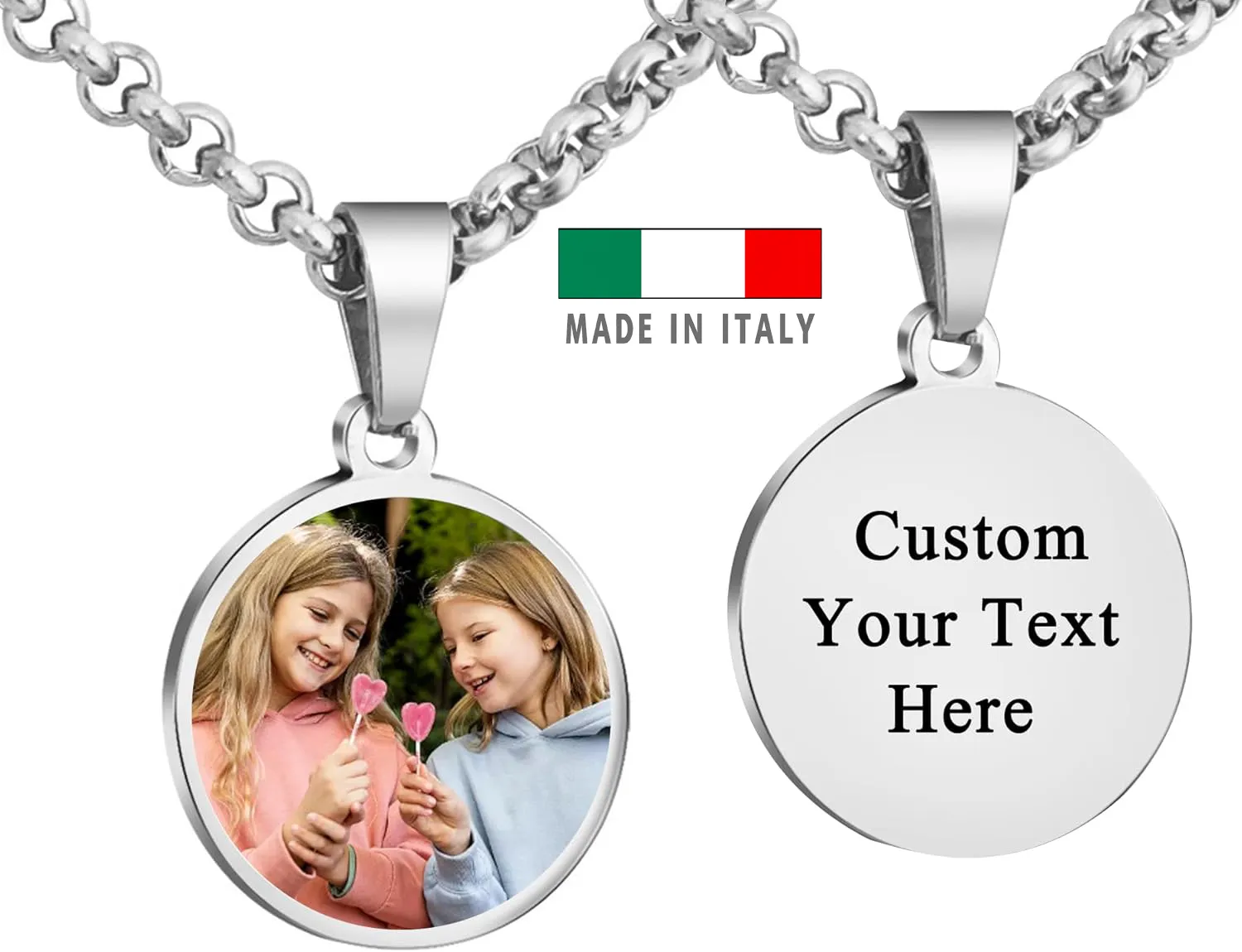 amazon Ciondolo mamma personalizzato con foto logo stampa scritta nome frase per mamma ciondolo festa della mamma originali consegna veloce