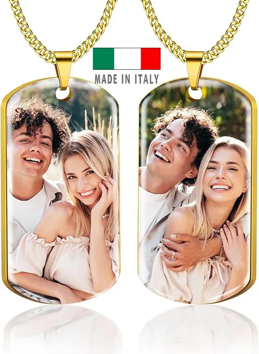 amazon Ciondolo personalizzato con foto scritta nome frase per lei donna coppia mamma regali compleanno ciondolo anniversario matrimonio novita
