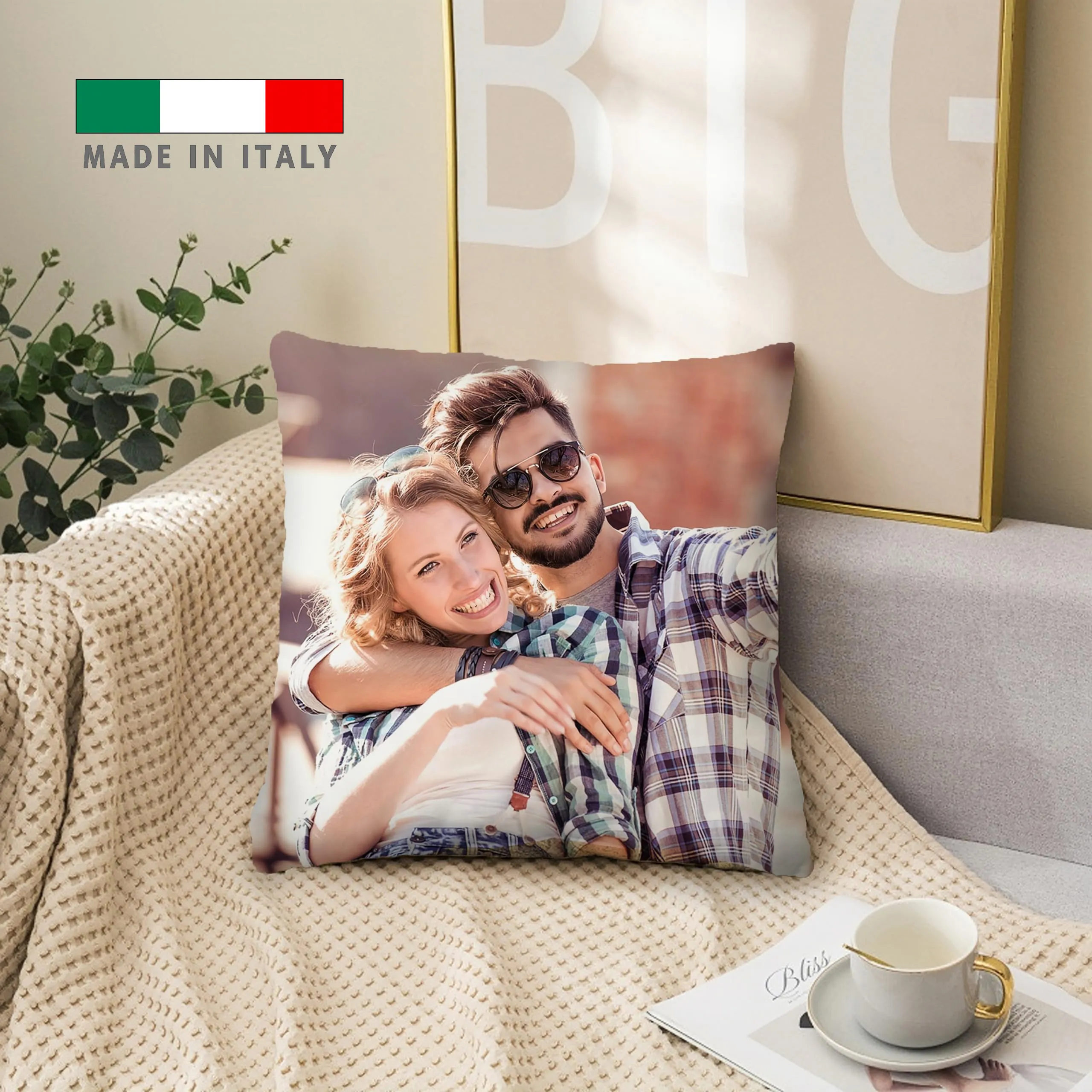 amazon Cuscini arredo personalizzati con foto logo stampa scritta nome frase personalizzati cuscini arredo novità consegna veloce subito