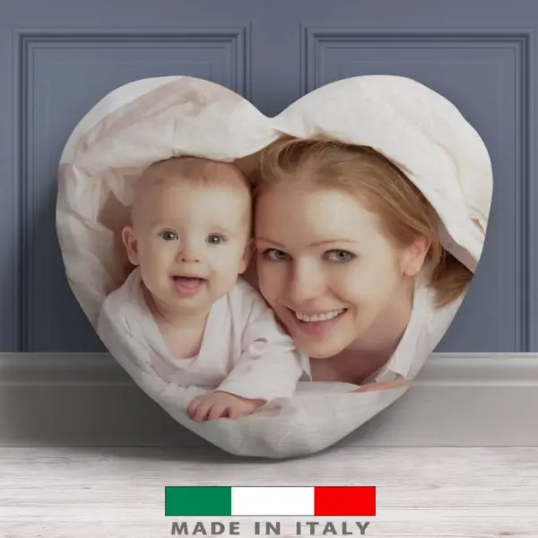 amazon Cuscino cuore personalizzato festa della mamma personalizzati con foto logo stampa scritta nome frase per mamma personalizzati cuscini originali