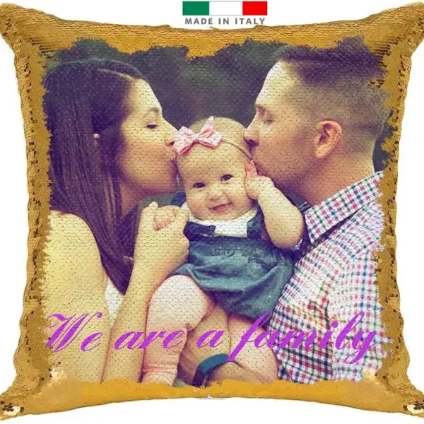 amazon Cuscino paillettes foto personalizzati con foto logo stampa scritta nome frase per mamma cuscini festa della mamma consegna veloce novità