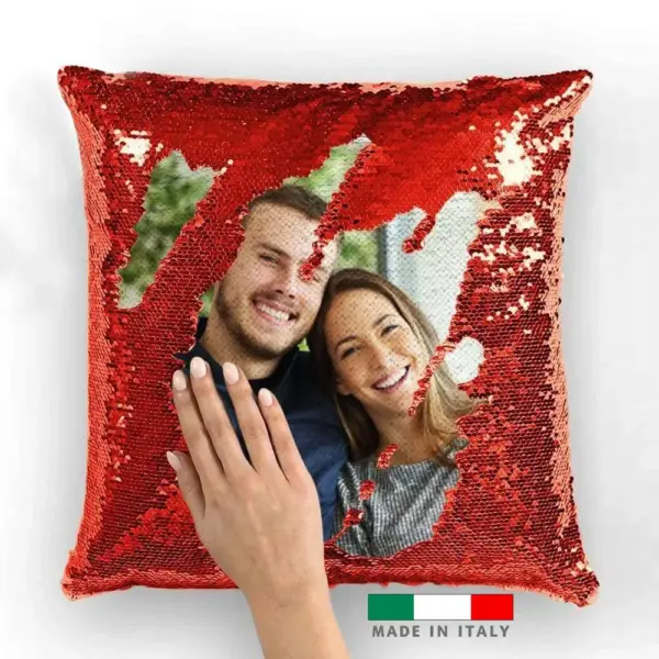 amazon Cuscino paillettes foto personalizzati con foto logo stampa scritta nome frase per mamma cuscini festa della mamma consegna veloce uniche