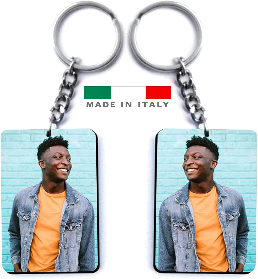 amazon Portachiavi personalizzati con foto logo stampa scritta nome frase per lui lei uomo donna coppia mamma pappa personalizzato originali